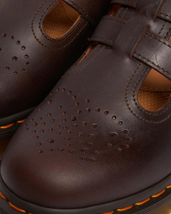 Dr Martens 8065 Crazy Horse Leather Mary Jane Shoes - Dark Brown