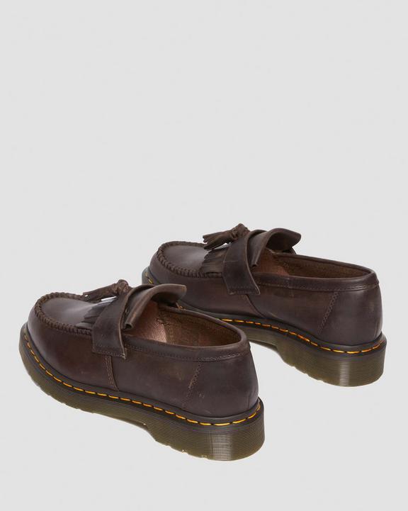 Dr Martens Adrian Crazy Horse Leather Tassel Loafers - Dark Brown