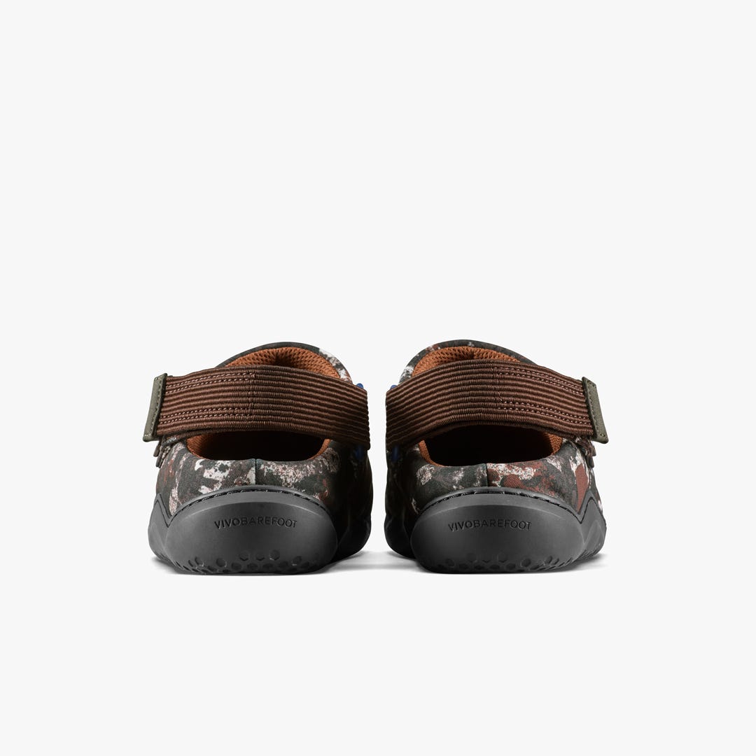 Vivobarefoot Gobi Wavey Mule Textile Mens Mole Print