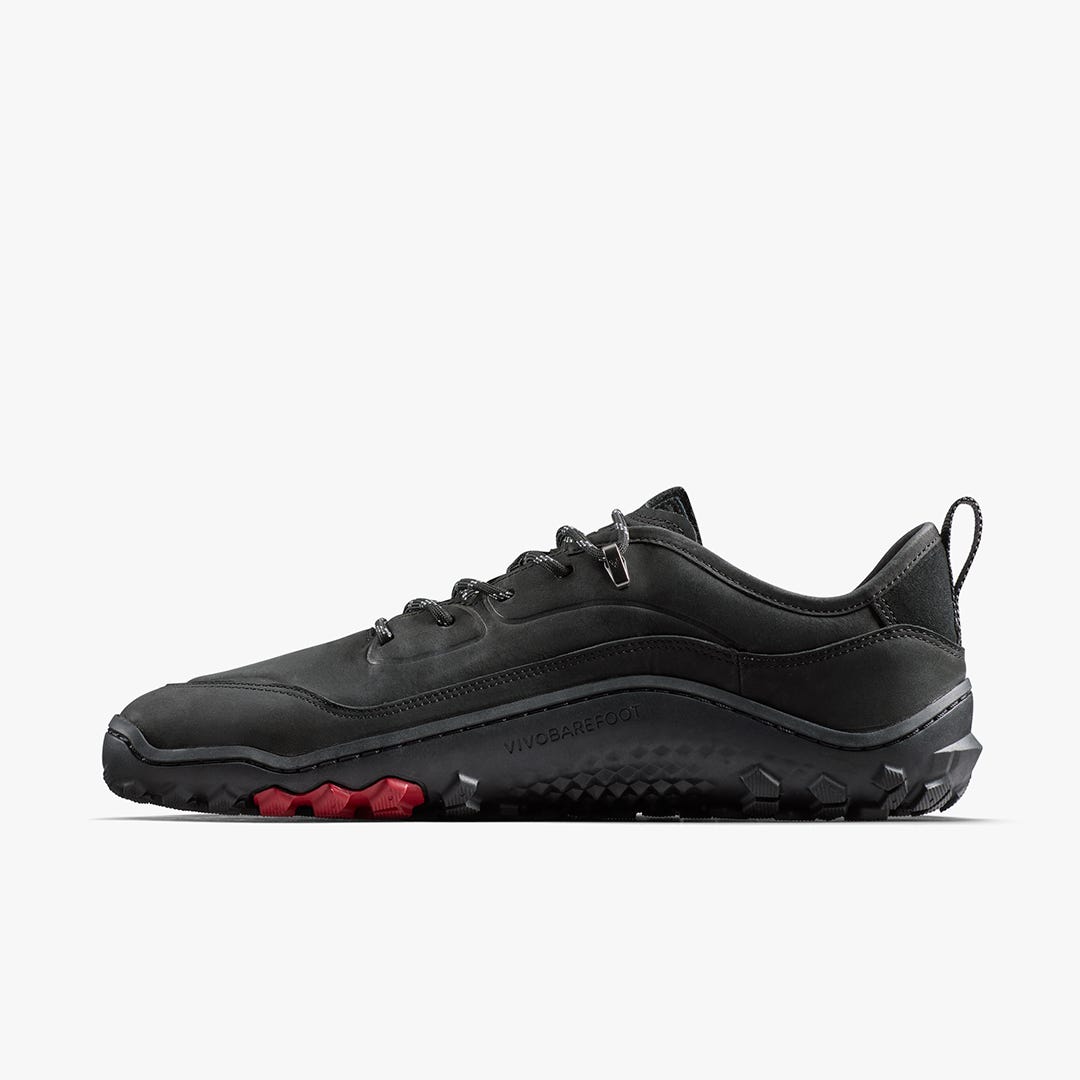 Vivobarefoot Tracker Leather At Low Ii Mens Obsidian