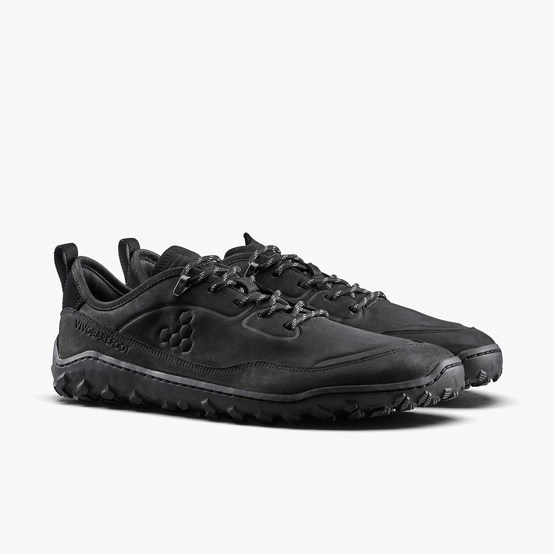 Vivobarefoot Tracker Leather At Low Ii Mens Obsidian