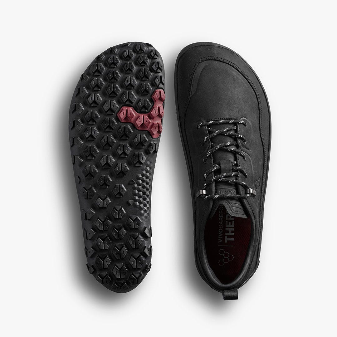 Vivobarefoot Tracker Leather At Low Ii Mens Obsidian