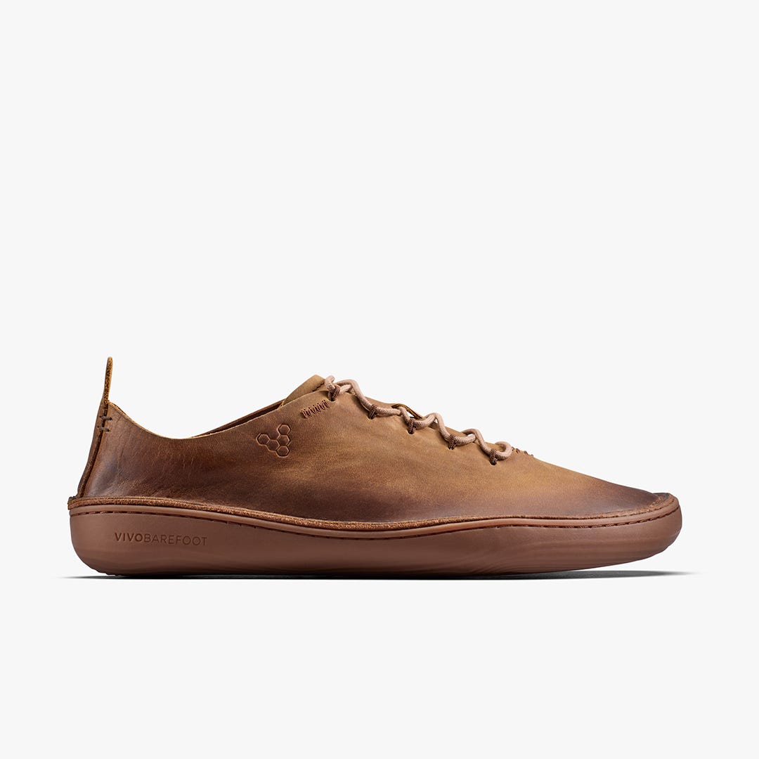 Vivobarefoot Sensus Moc Lace Up Leather Mens Dark Tan