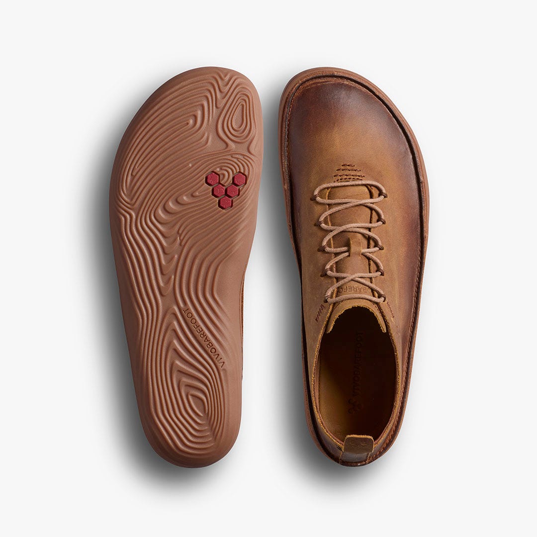 Vivobarefoot Sensus Moc Lace Up Leather Mens Dark Tan