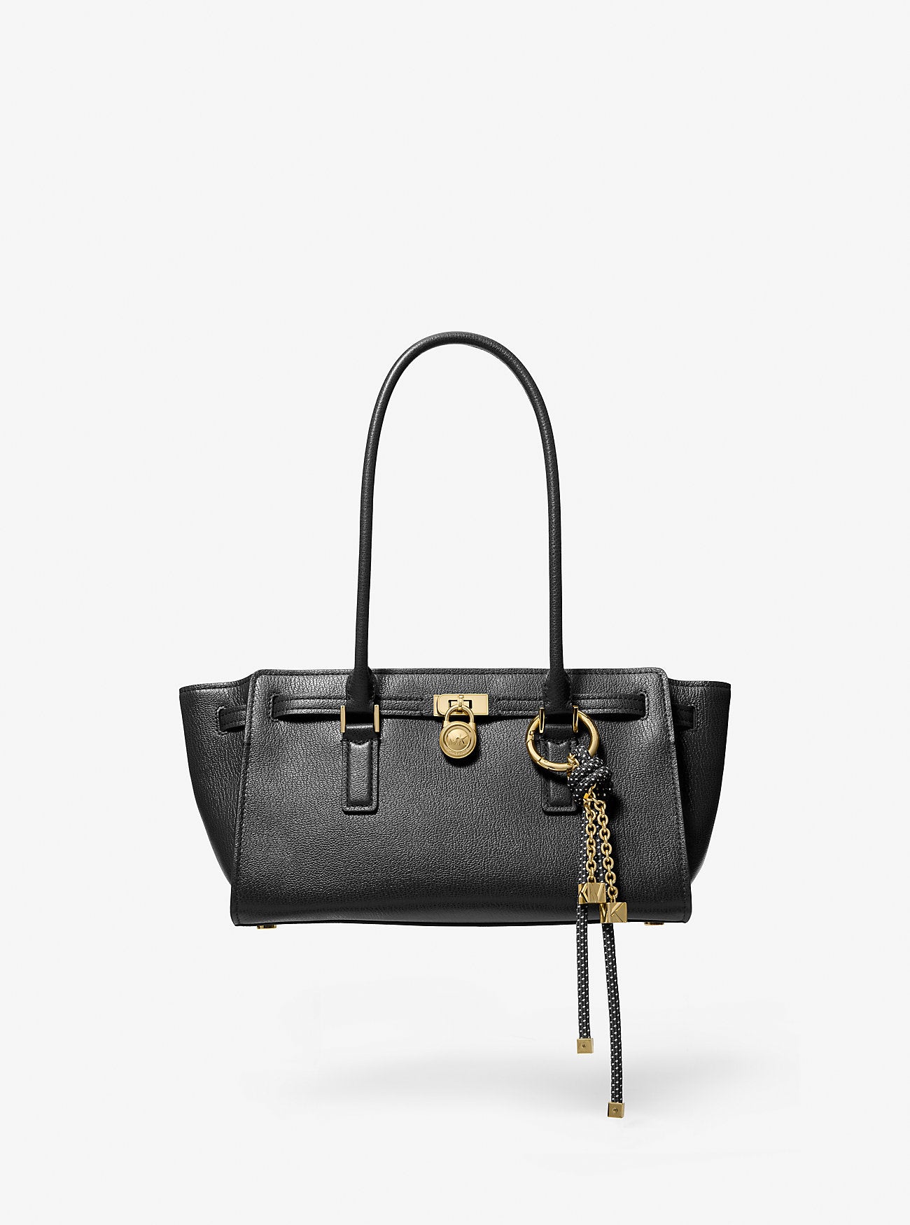 Hamilton Moderne Small Leather Satchel Black Black