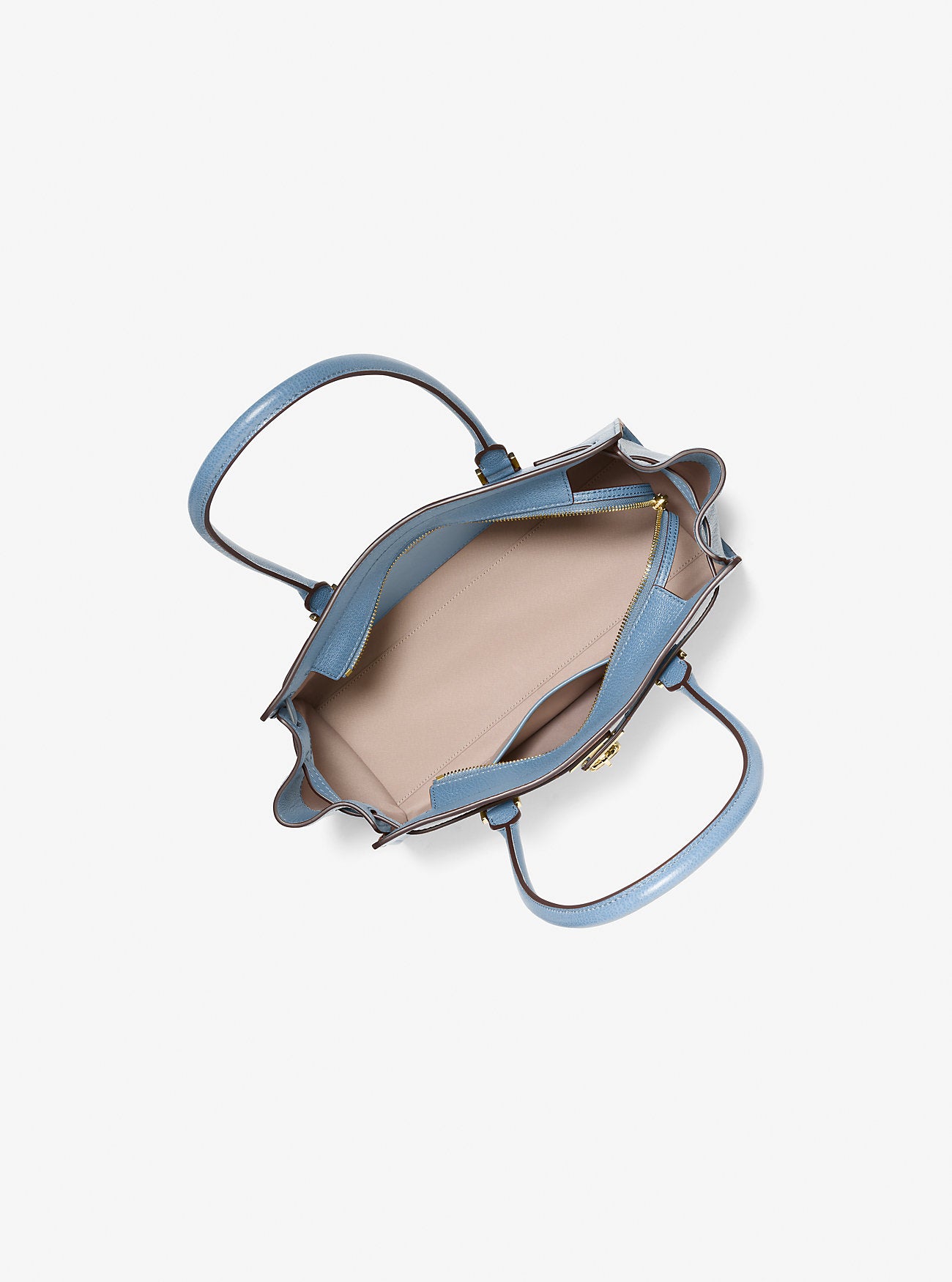 Hamilton Moderne Small Leather Satchel French Blue French Blue