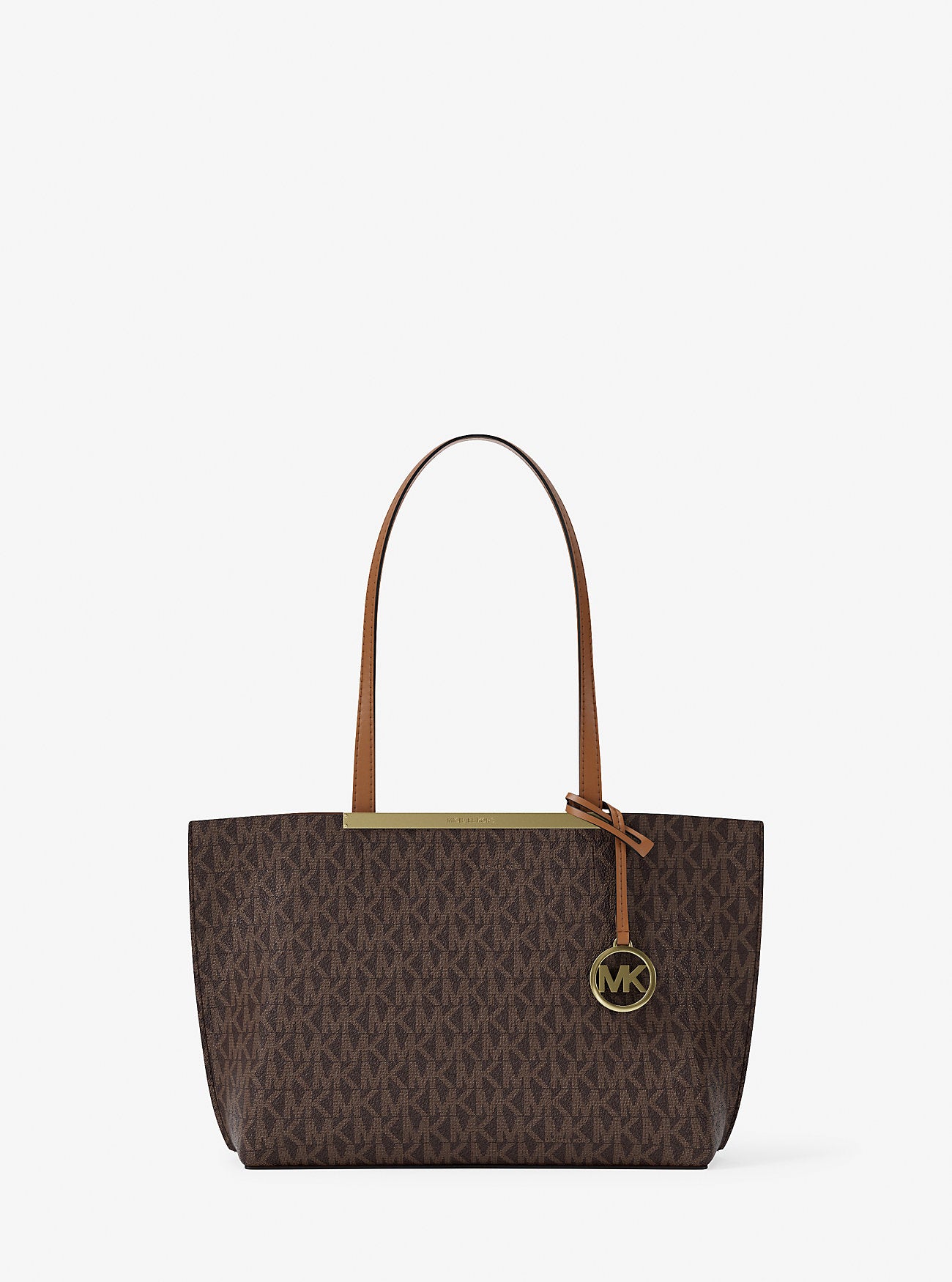 Evelyn Small Signature Logo Tote Bag Brn-Acorn Brn-Acorn