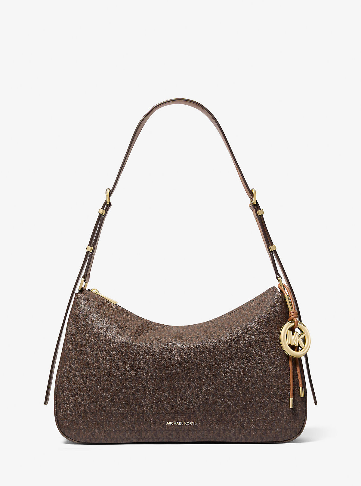 Nolita Medium Signature Logo Shoulder Bag Brn-Acorn Brn-Acorn