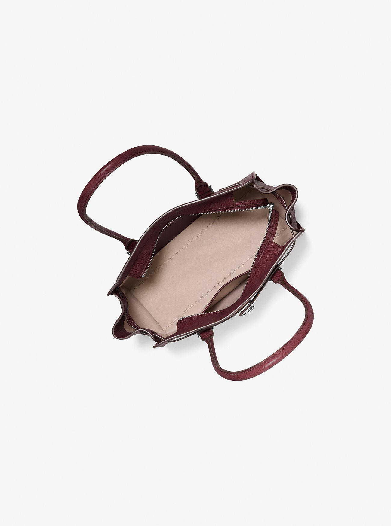 Hamilton Moderne Small Leather Satchel Oxblood Oxblood