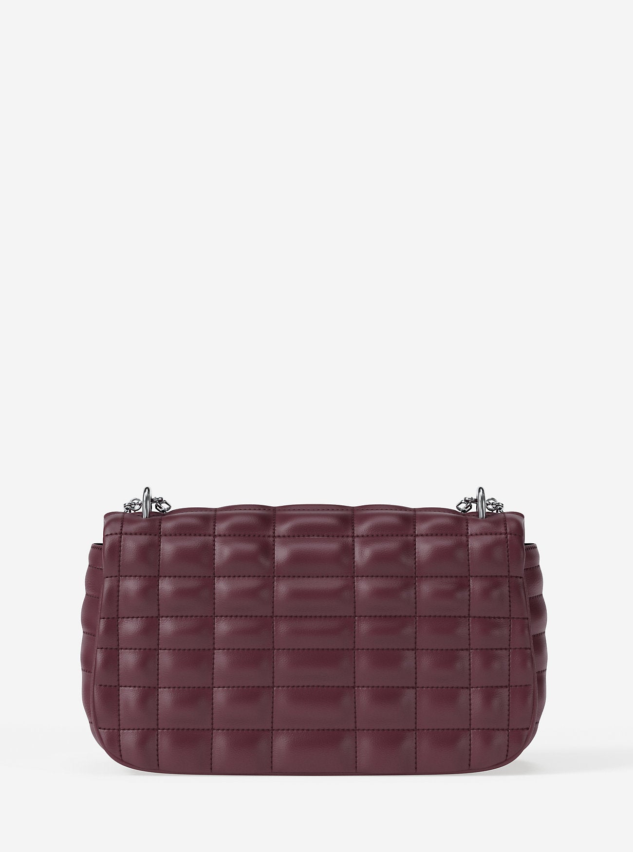 Tribeca Large Quilted Leather Shoulder Bag Oxblood Oxblood