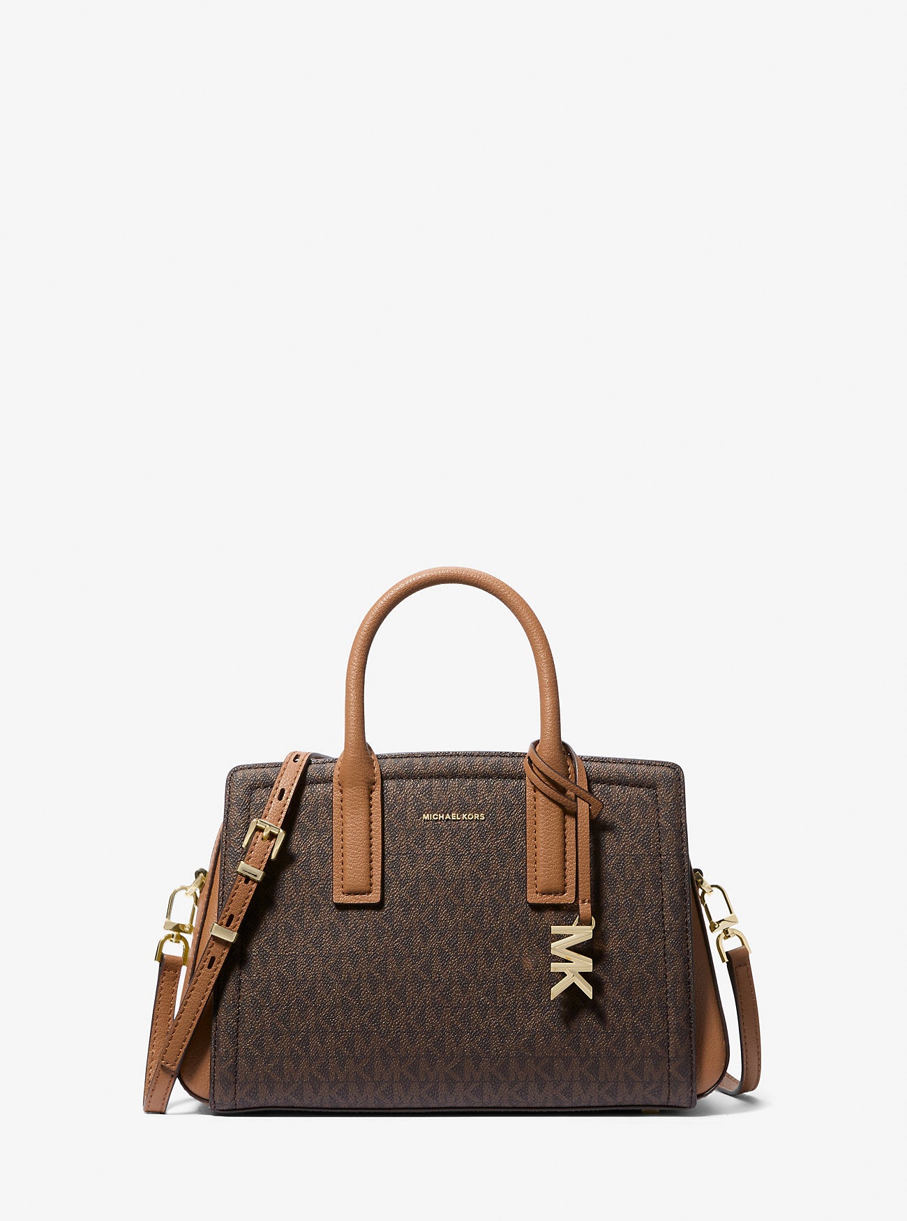 Laila Small Signature Logo Satchel Brn-Acorn Brn-Acorn
