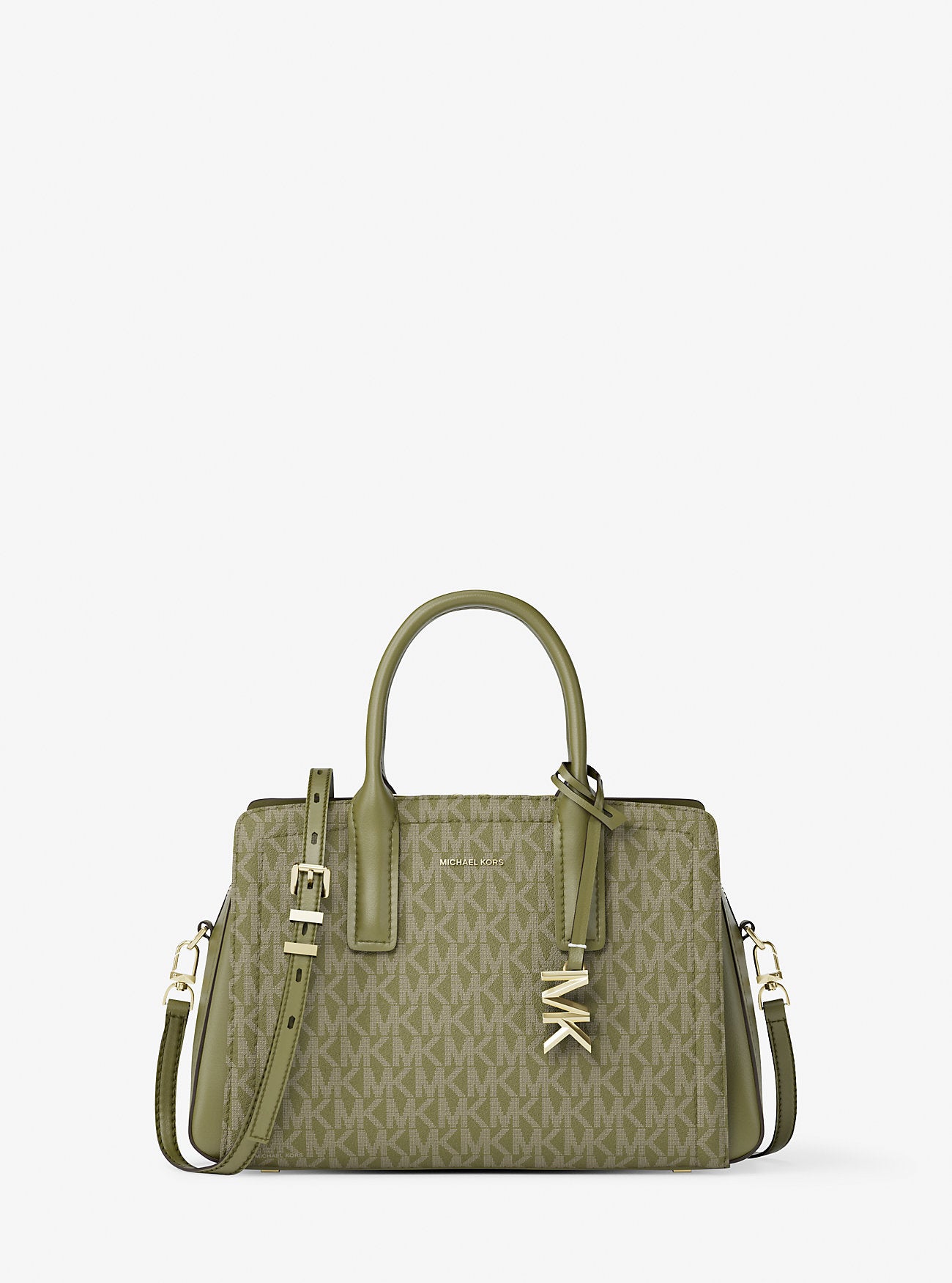 Laila Small Signature Logo Satchel Pistachio Pistachio