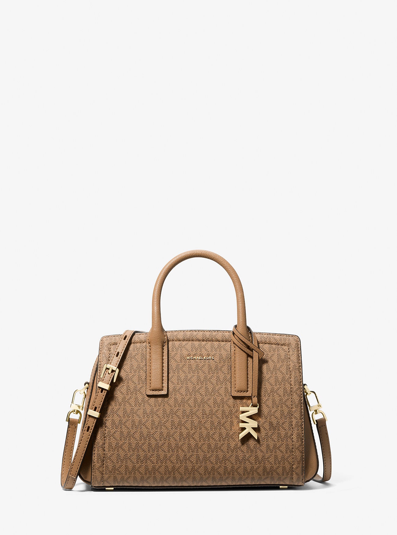 Laila Small Signature Logo Satchel Husk Husk