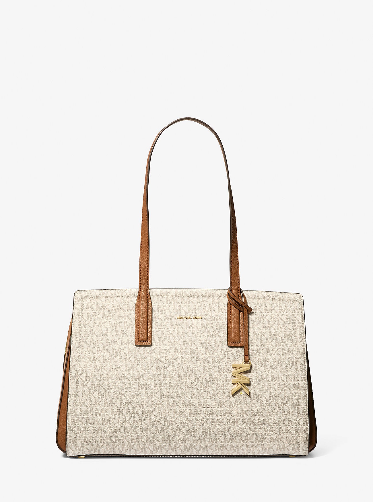 Laila Medium Signature Logo Tote Bag Vanilla-Acorn Vanilla-Acorn