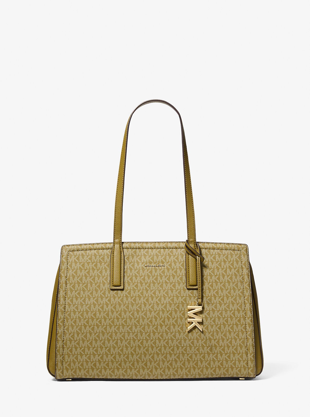 Laila Medium Signature Logo Tote Bag Pistachio Pistachio