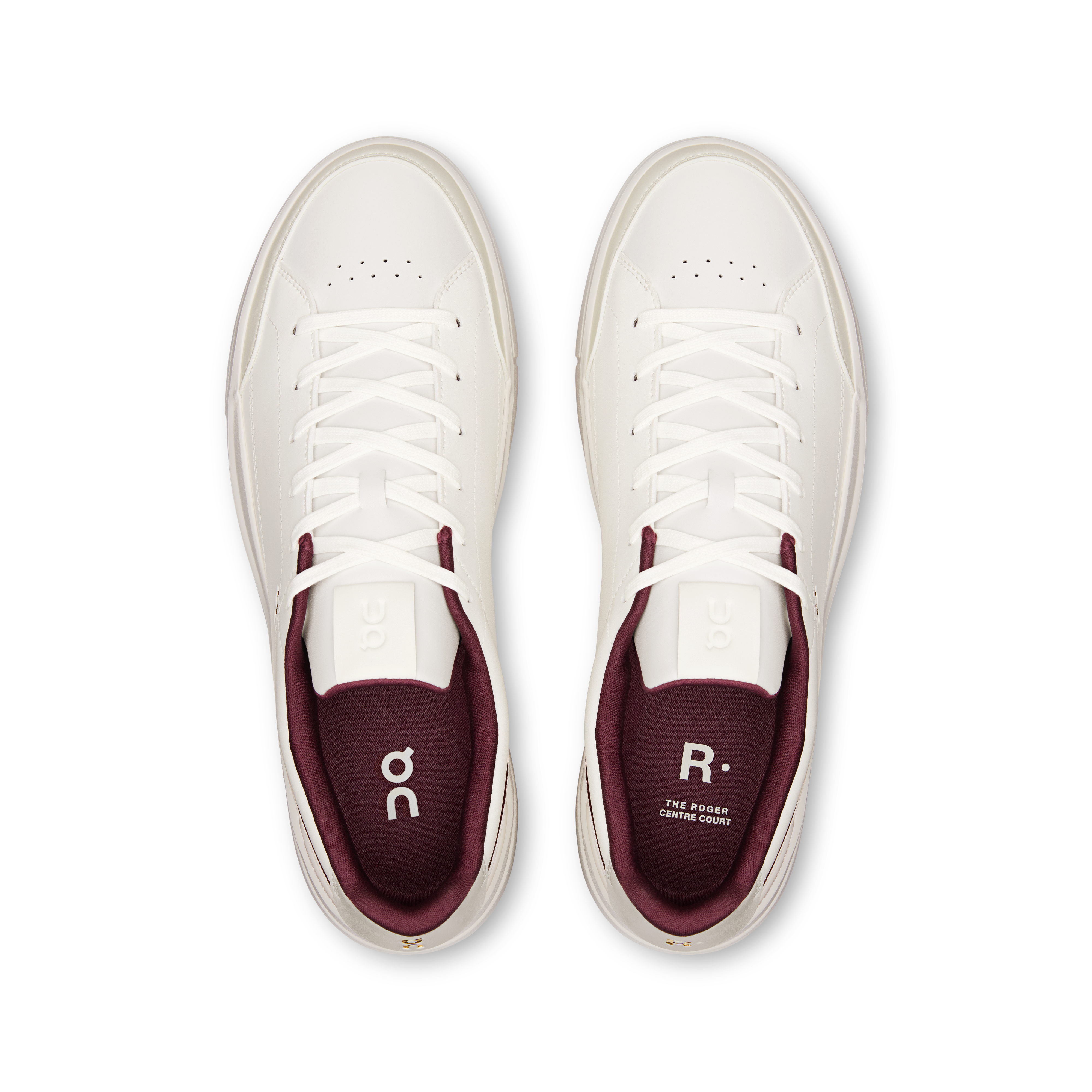 On The Roger Centre Court Ivory Maroon