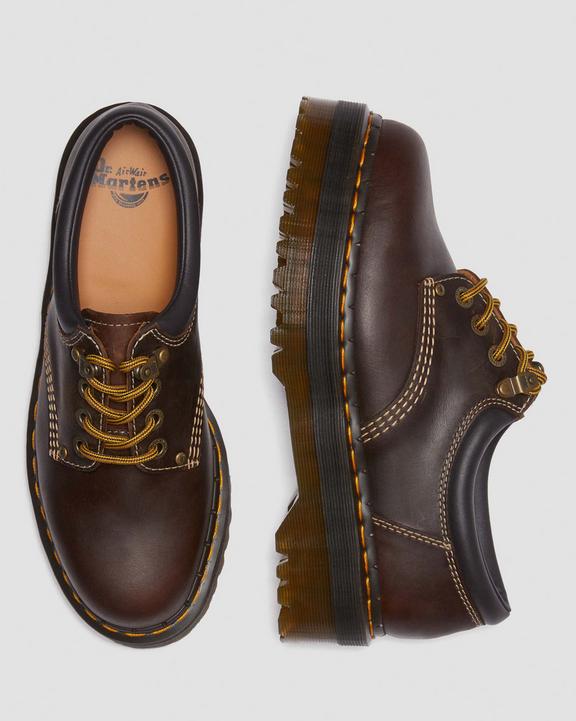 Dr Martens 8053 Arc Crazy Horse Leather Platform Casual Shoes - Dark Brown