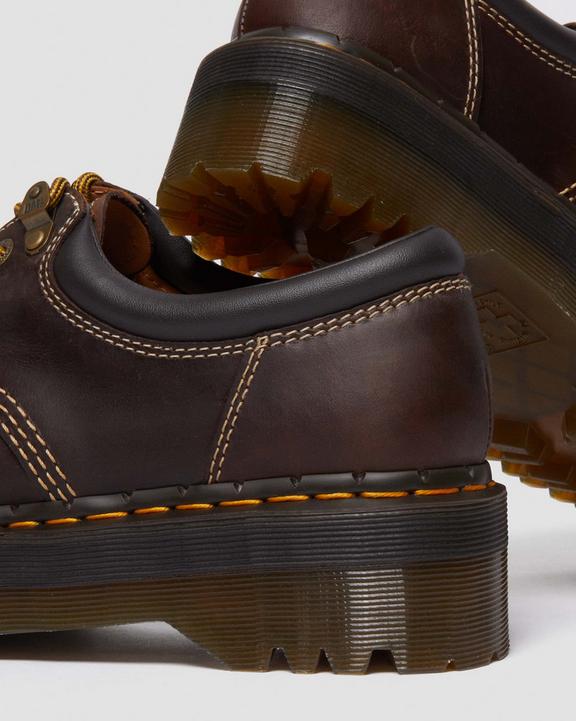 Dr Martens 8053 Arc Crazy Horse Leather Platform Casual Shoes - Dark Brown