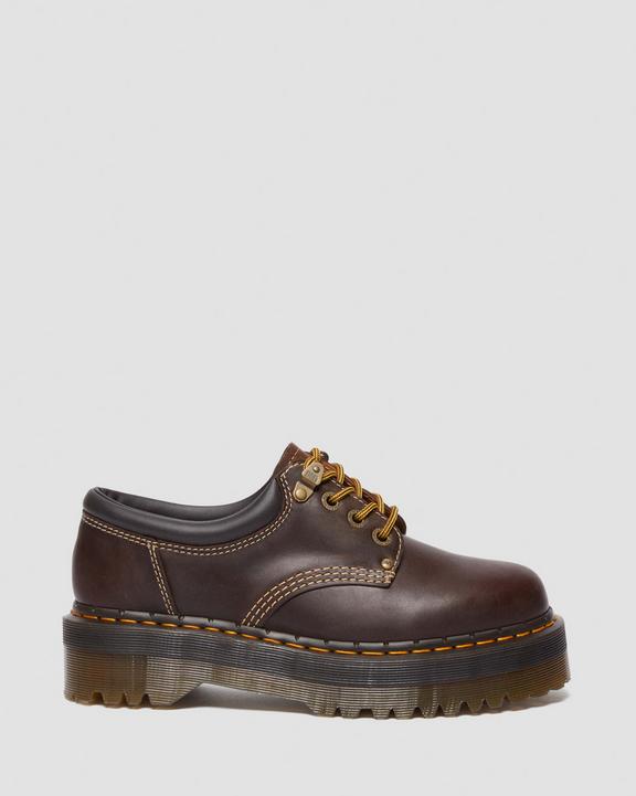 Dr Martens 8053 Arc Crazy Horse Leather Platform Casual Shoes - Dark Brown