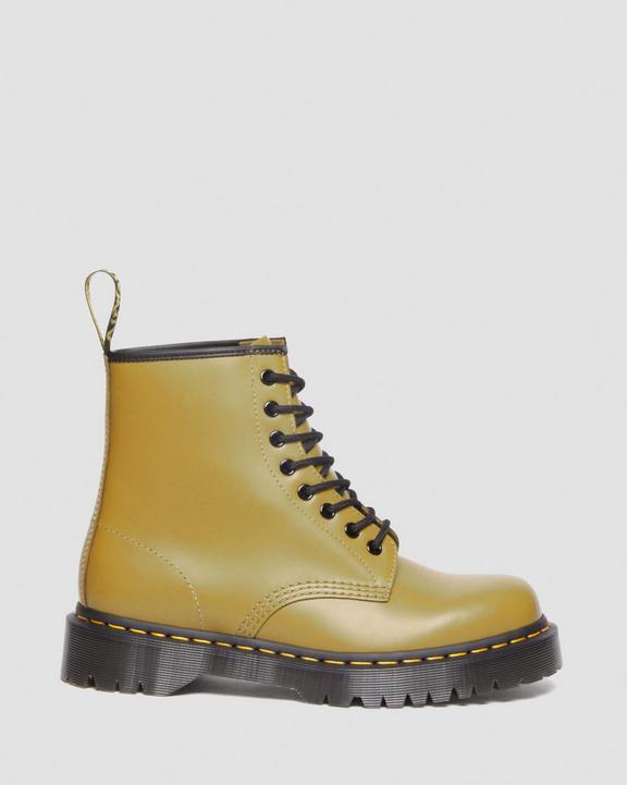 1460 Bex Smooth Leather Lace Up Boots - Antique Olive - Womens