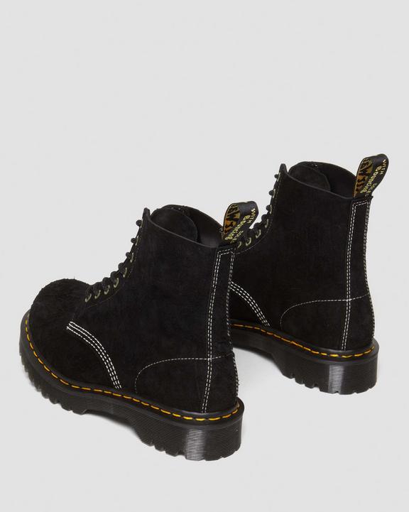 Dr Martens 1460 Made In England Emboss Suede Lace Up Boots - Black