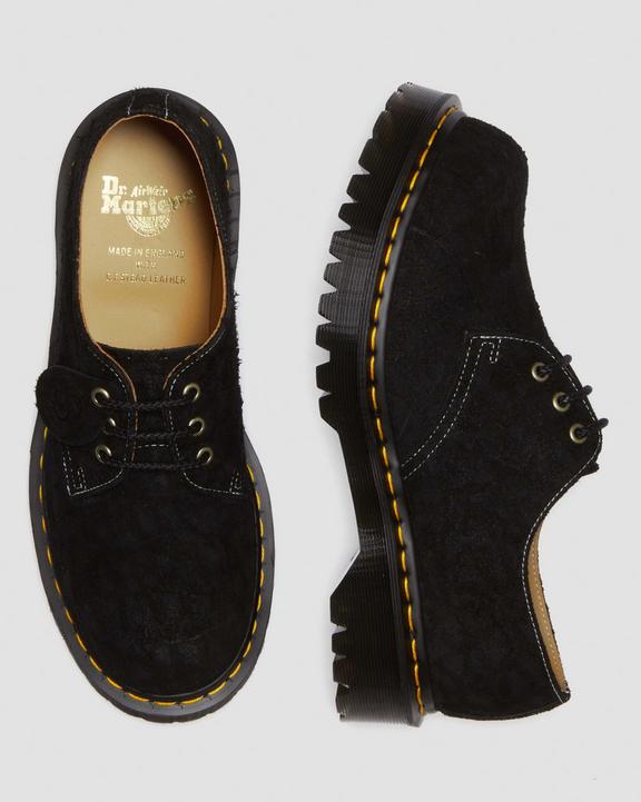 Dr Martens 1461 Bex Made In England Emboss Suede Oxford Shoes - Black