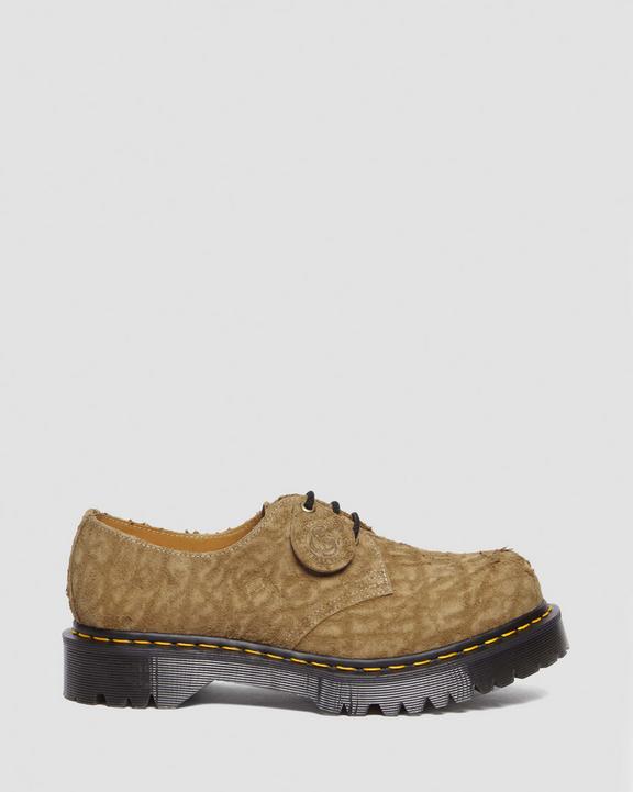 Dr Martens 1461 Bex Made In England Emboss Suede Oxford Shoes - Savannah Tan