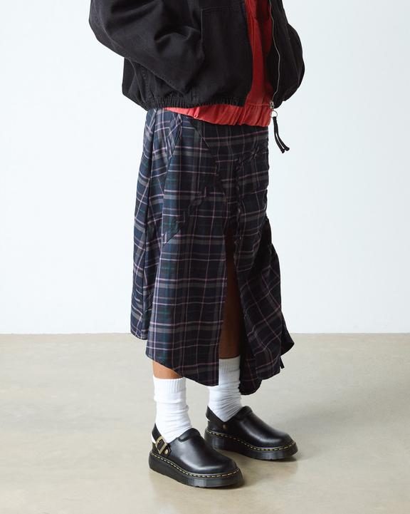 Dr Martens Laketen Atlas Leather Slingback Platform Mules - Black Atlas