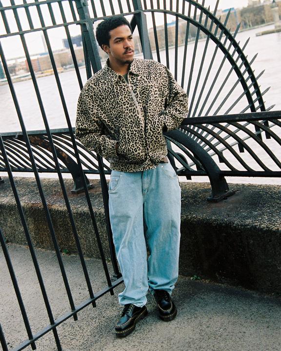 Dr Martens Lowell Leather Moc Toe Shoes - Black