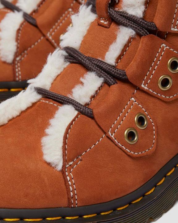 Dr Martens Women'S 1460 Lace To Toe Fur Lined Buttersoft Lace Up Boots - Tan