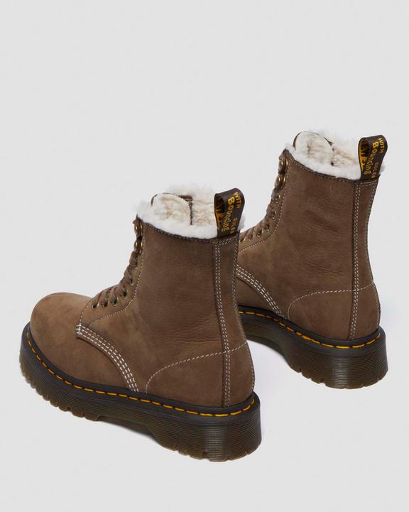 Dr Martens Women'S 1460 Bex Faux Fur Lined Lace Up Boots - Khaki