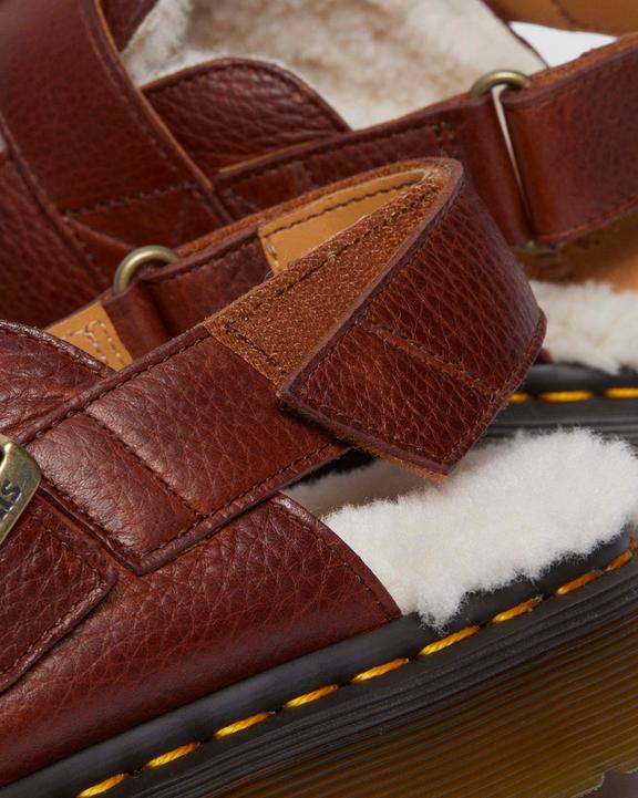 Dr Martens Jorge Ii Ambassador Faux Fur Lined Slingback Mules - Cashew