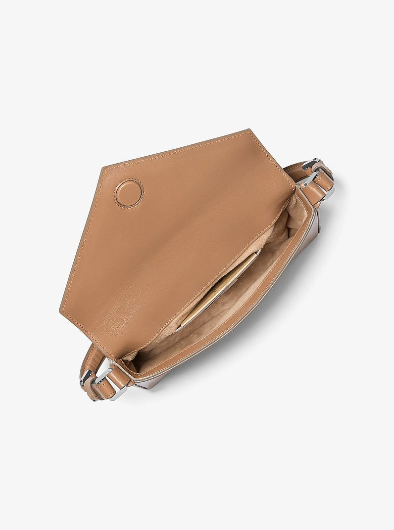 Manhatta Medium Leather Shoulder Bag Caramel Caramel