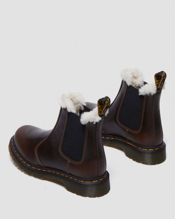 Dr Martens 2976 Women'S Faux Fur Lined Chelsea Boots - Khaki