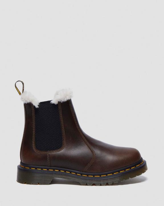 Dr Martens 2976 Women'S Faux Fur Lined Chelsea Boots - Khaki