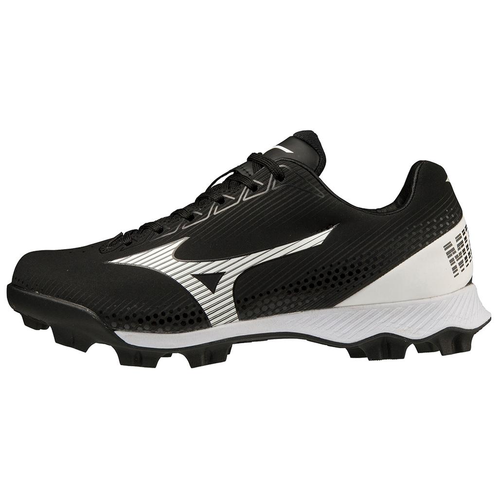 Mizuno Wave Finch Lightrevo Youth Girl S Molded Fastpitch Softball Cleat Black White