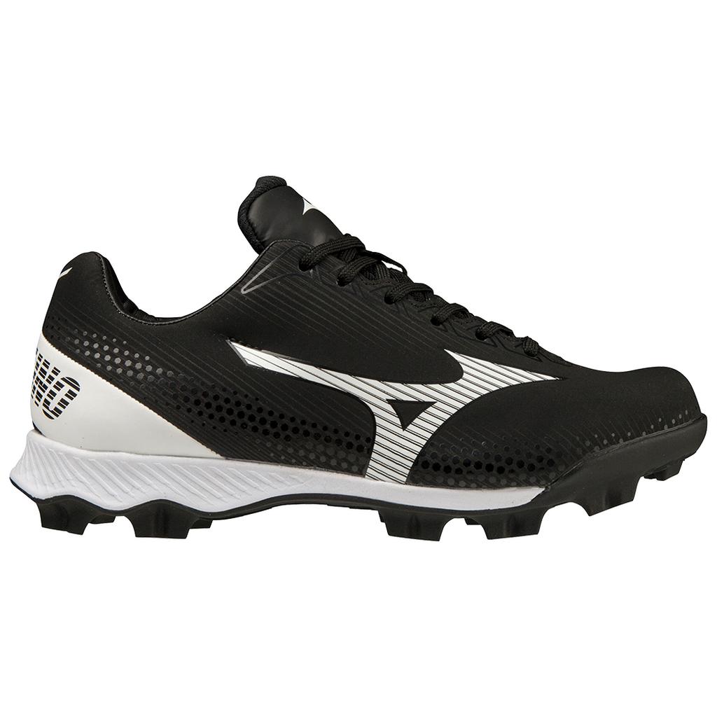 Mizuno Wave Finch Lightrevo Youth Girl S Molded Fastpitch Softball Cleat Black White