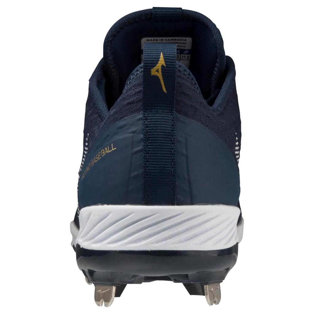 Mizuno Dominant 4 Low Men's Metal Baseball Cleat Navy White