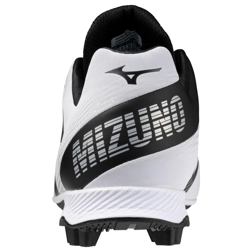 Mizuno Wave Lightrevo Tpu Men's Molded Low Baseball Cleat White Black