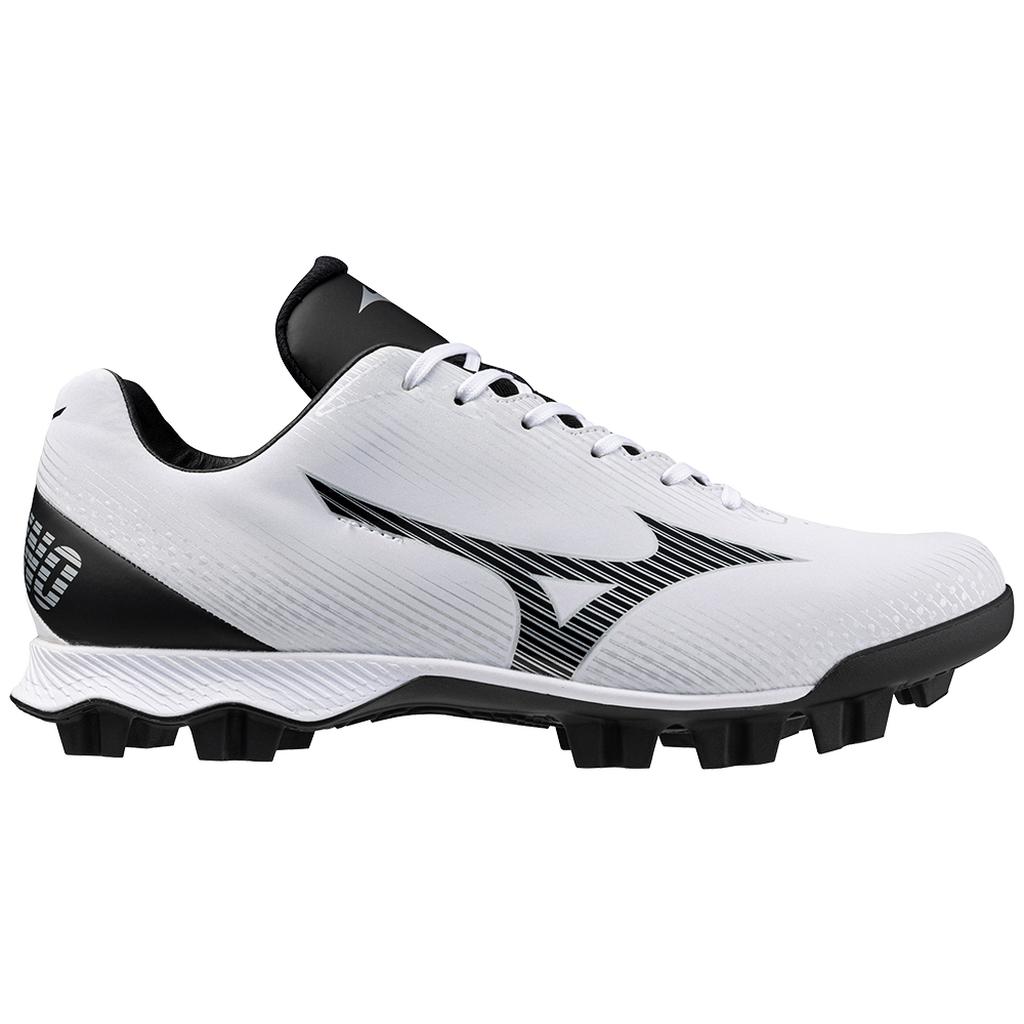 Mizuno Wave Lightrevo Tpu Men's Molded Low Baseball Cleat White Black