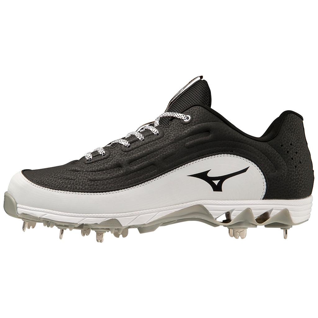 Mizuno 9 Spike Ambition 3 Low Men's Metal Baseball Cleat Black White