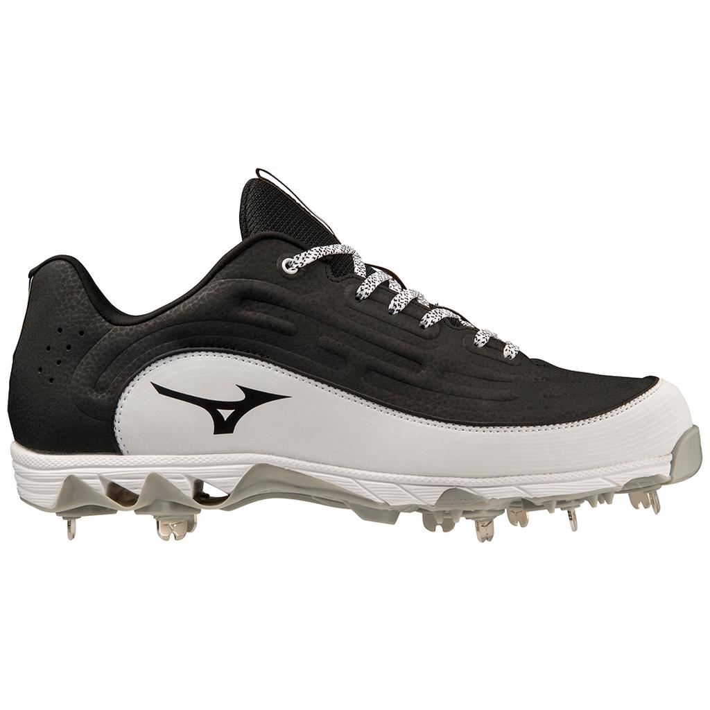 Mizuno 9 Spike Ambition 3 Low Men's Metal Baseball Cleat Black White