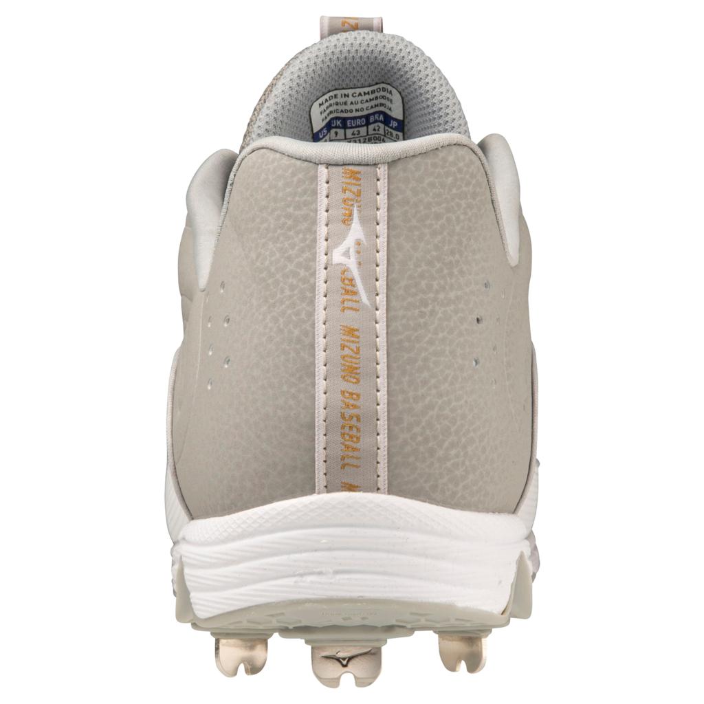 Mizuno 9 Spike Ambition 3 Low Men's Metal Baseball Cleat Grey White