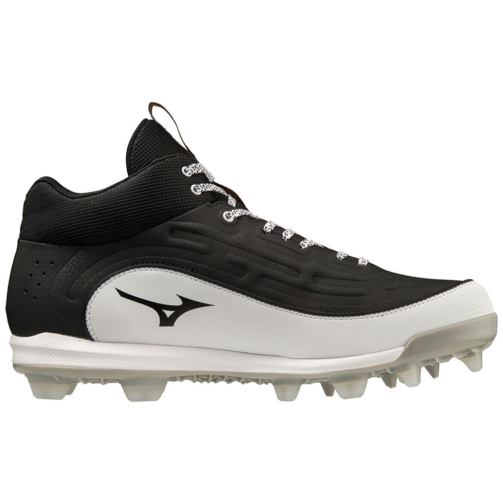 Mizuno Ambition 3 Mid Tpu Men's Molded Baseball Cleat Black White