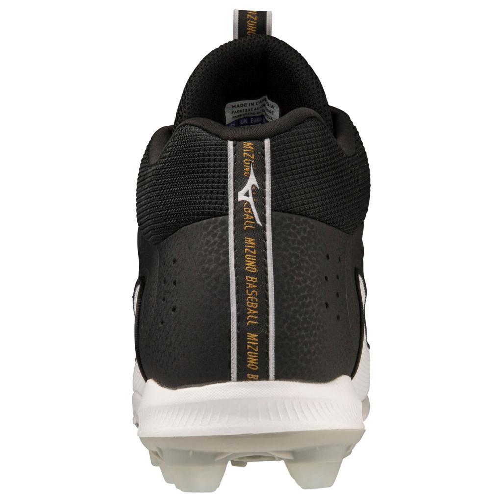 Mizuno Ambition 3 Mid Tpu Men's Molded Baseball Cleat Black White