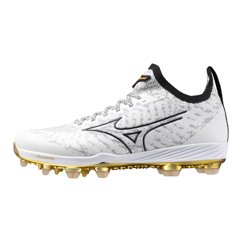 Mizuno Men's Pro Tpu Baseball Cleat White Gold