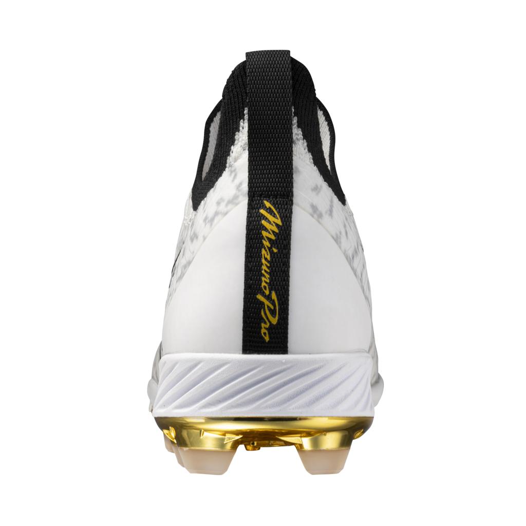 Mizuno Men's Pro Tpu Baseball Cleat White Gold