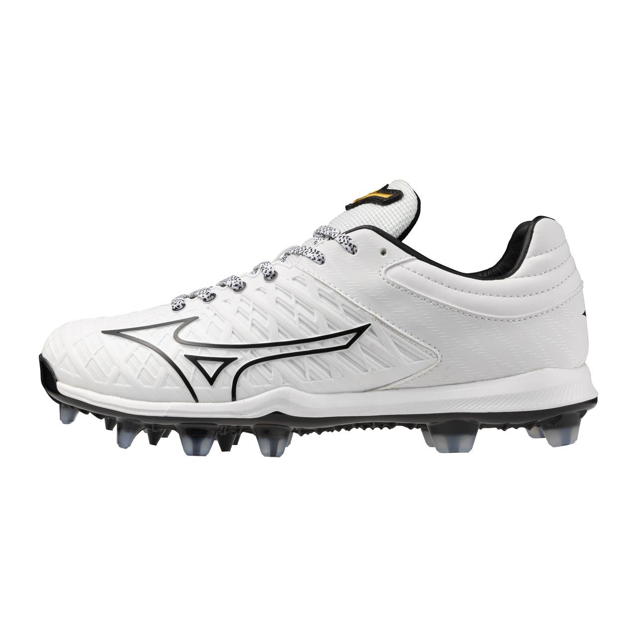 Mizuno Women's Pro Fp Low Tpu Fastpitch Softball Cleat White Black