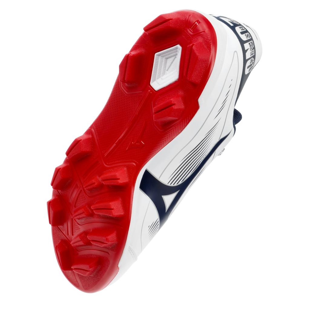Mizuno Men's Cushionrevo Diamond Tpu Baseball Cleat White Navy