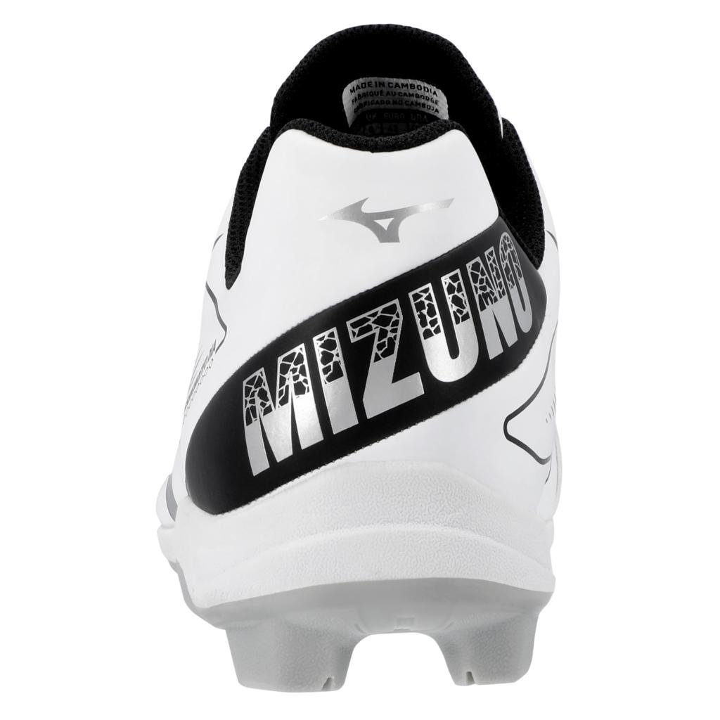 Mizuno Men's Cushionrevo Diamond Tpu Baseball Cleat White Black